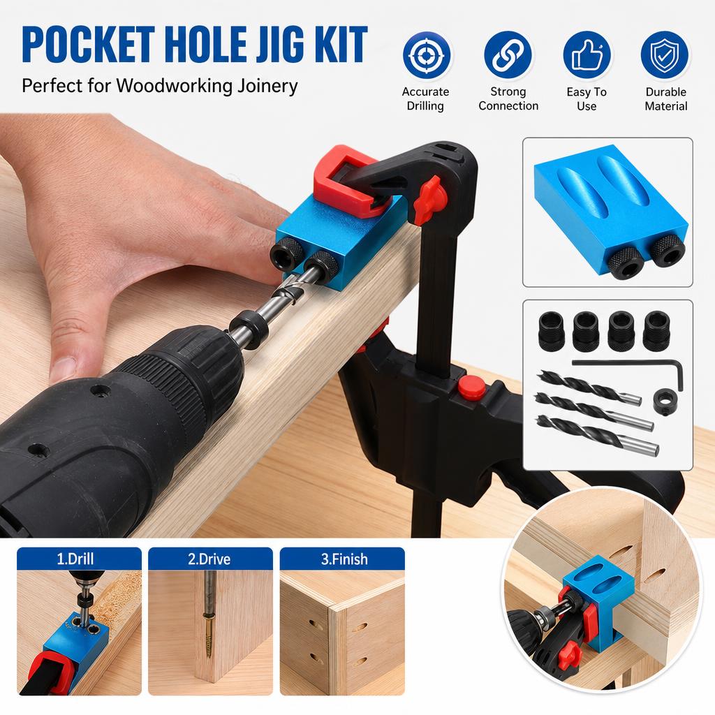 14pcs DIY Pocket Hole Jig Kit  - đánh giá và giá Pocket Hole Jig